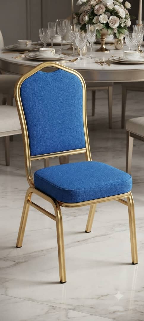 Church Chair blue back design